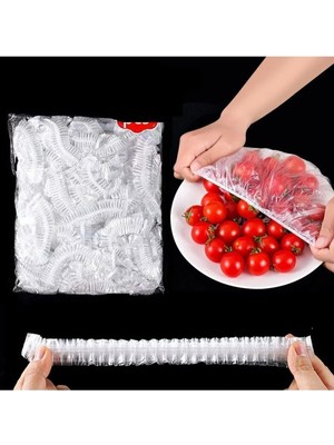 Esmo Home 100 Adet Lastikli Tazeliği Koruyan Tencere ve Tabak Bonesi Esnek Strech Kapak