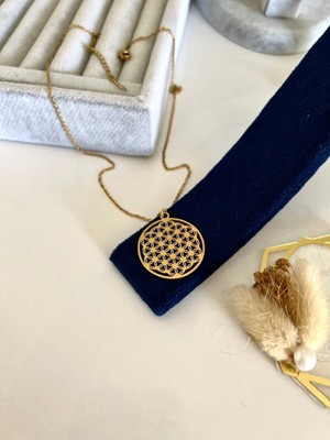 Çelik Kararmaz Yaşam Çiçeği Kolye