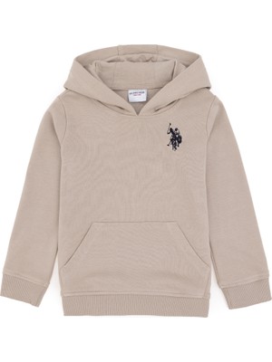 U.S. Polo Assn. Erkek Çocuk Taş Basic Kapüşonlu Sweatshirt 50289134-VR049