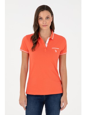 U.S. Polo Assn. Kadın Nar Çiçeği Polo Yaka Tişört 50280039-VR039