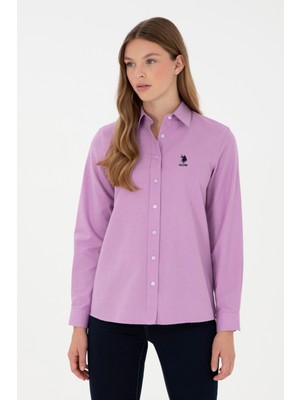 U.S. Polo Assn. Kadın Lila Gömlek Desenli 50297012-VR034