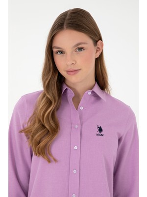 U.S. Polo Assn. Kadın Lila Gömlek Desenli 50297012-VR034