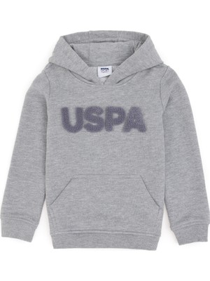 U.S. Polo Assn. Erkek Çocuk Gri Melanj Basic Sweatshirt 50289142-VR086
