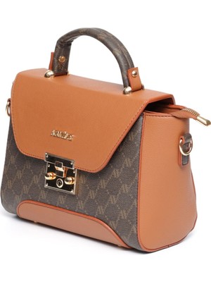 Armine 378 Kadın Çanta Noktalı - Kahve Noktalı-98