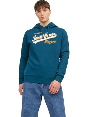 Jack & Jones Erkek Jjelogo Sweat Hood 2 Col 23/24 Noos Kapüşonlu Sweatshirt