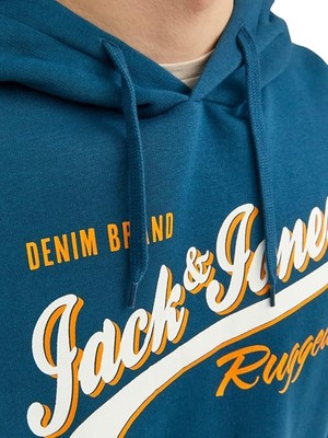 Jack & Jones Erkek Jjelogo Sweat Hood 2 Col 23/24 Noos Kapüşonlu Sweatshirt