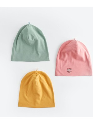 Pamuklu Kız Bebek Bere 3'lü