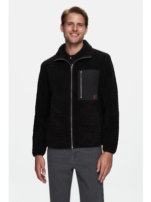 SINEAD Siyah Polar Standard Fit Erkek Ceket