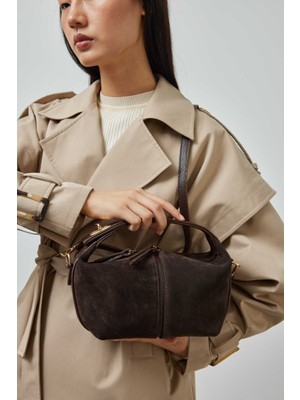 Emnora Herm Süet Çanta Acı Kahve