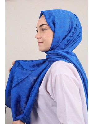 Piramit Kendinden Desenli Monogram Şal - Desen-01 - Renk-14-93