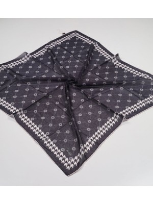 Scarfella Black-White Serisi Soft El Dikişli Eşarp  - Renk-21-93
