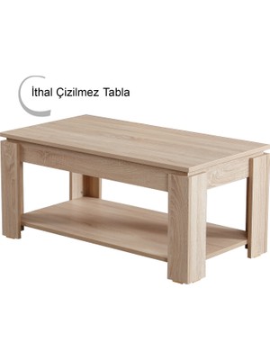 Pasific Home Shelf Raflı Orta Sehpa,Meşe