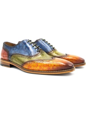 Gacco Mixed Color Pelitte Patina Dress Shoes