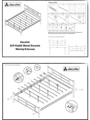 Decofer Agora Tek Kişilik Siyah Metal Karyola