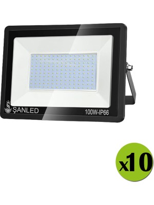 ŞANLED 100W 9000 Lumen 6500K Beyaz Işık Smd LED Projektör/ 10 Adettir