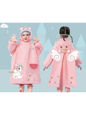 Unicorn Yağmurluk Aşır Şirin Pembe 3D Yağmurluk