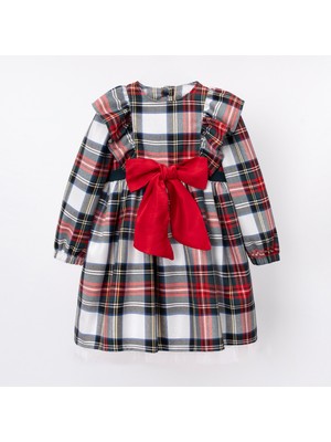 Cumino Dreamland Ekoseli Kız Çocuk Elbise