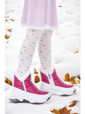 Kiko Kids Pamela Fermuarlı Kız Çocuk Kar Botu Mor