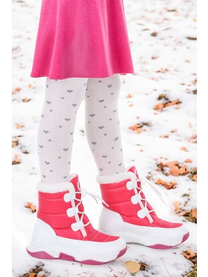 Kiko Kids Alison Bağcıklı Kız Çocuk Kar Botu Fuşya - Pembe