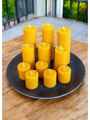 Nefha Candle Mega Doğal Sarma Balmumu Set ( 11 Parça ) Hediyelik