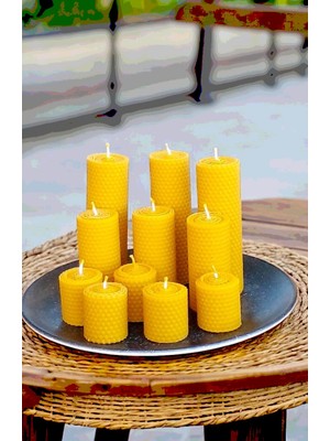 Nefha Candle Mega Doğal Sarma Balmumu Set ( 11 Parça ) Hediyelik