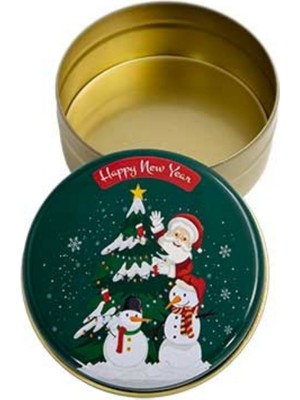 Kardan Adam Metal Kutu 7 cm 5li Yılbaşı Mum Kavanozu Mum Kalıbı Sabun Kutusu Ambalaj Hediye Kutusu