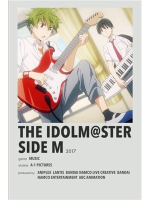 Rollas Store The Idolmaster Sıde M Anime A4 Boy Poster