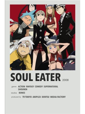 Rollas Store Soul Eater Anime A4 Boy Poster