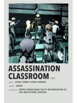 Rollas Store Assassınatıon Classroom Anime A4 Boy Poster