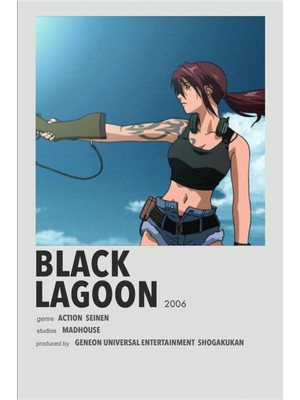 Rollas Store Black Lagoon Anime A4 Boy Poster