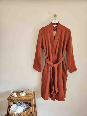 Mia Mina Home & Baby 4 Kat Müslin Kimono Model Bornoz / Sabahlık