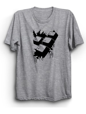 The Fame Wasd Letters, Gamer, Computer, Game, Oyuncu, Oyun %100 Pamuk Tişört