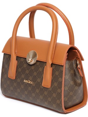 Armine 383 Bayan Çanta Noktalı - Kahve Noktalı-70