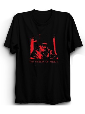 The Fame The Sisters Of Mercy, Red Scream, Rock Metal Müzik Grubu Unisex %100 Pamuk Tişört