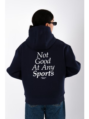 Any Sports Relaxed Fit Hoodie Kadın - Lacivert