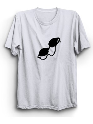 The Fame Yüzme, Yüzücü, Swimmer, Sea Goggles, Deniz Gözlüğü %100 Pamuk Tişört