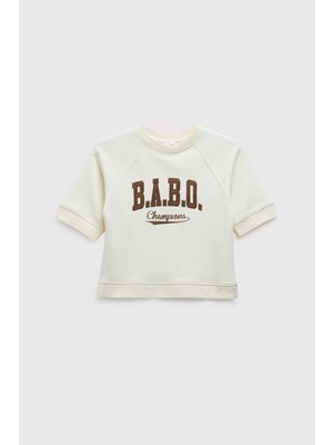 Babokah (Kids Boy) Aplikeli Kısa Kol Sweatshirt