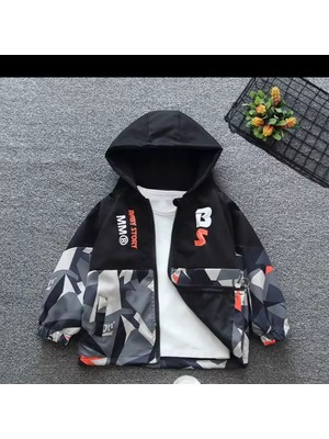 Nisay Boutique Kamuflaj Desenli Çocuk Yağmurluk
