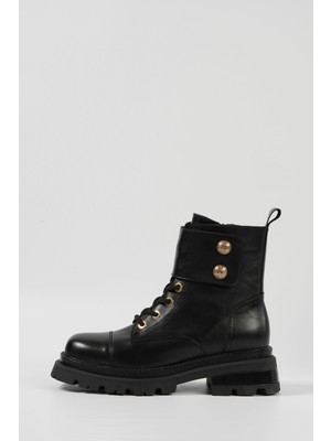 Glaza Kadın Siyah  Deri Günlük Bot