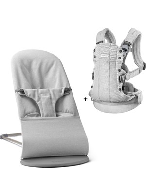 Babybjörn Balance Bliss Ana Kucağı Woven Melange / Light Grey & Kanguru Harmony 3D Mesh / Silver
