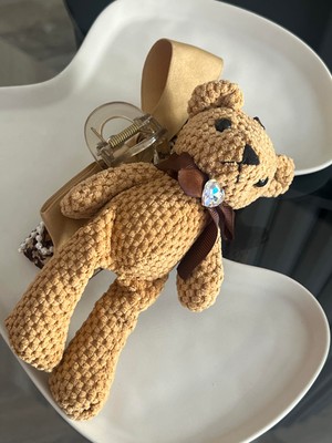 No:7 Takı Teddy ve Inci Detaylı Mandal Toka