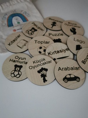 Chirpy Figürlü Ahşap Türkçe Etiket