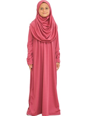 Iki Parça Çocuk Namaz Elbisesi Seti Eşarp Ile Takım, Islami Giyim Takım Kızlar Için