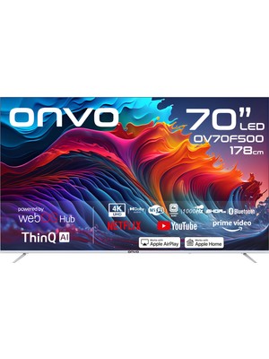 Onvo OV70F500 70" 178 Ekran Uydu Alıcılı 4K Ultra HD Smart LED TV