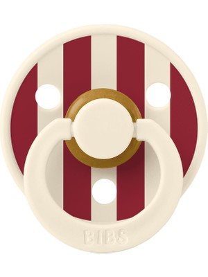 Bibs Studio Colour Block Kauçuk Emzik - Ivory/ruby 0-6 Ay