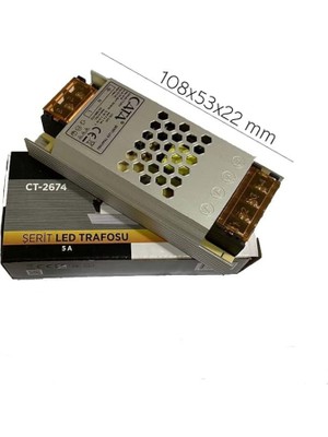 Cata Slim Metal Kasa Adaptör 12V 5A Cata CT-2674