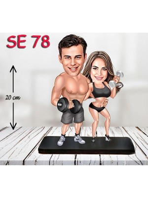 Özcan Tasarım Kişiye Özel Ahşap Biblo - Siyah Giyinen Çift Biblosu