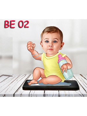 Özcan Tasarım Kişiye Özel Ahşap Biblo - Bebek Karikatür Biblo - Bebek Biblo 2