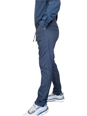 Daddies Cool With Epic Indigo Dokuma Jogging Fit Casual Erkek Pantolon