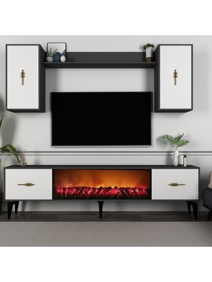 Demonte Decor Sinta 180 cm Şömineli  (B) Tv Ünitesi Takımı